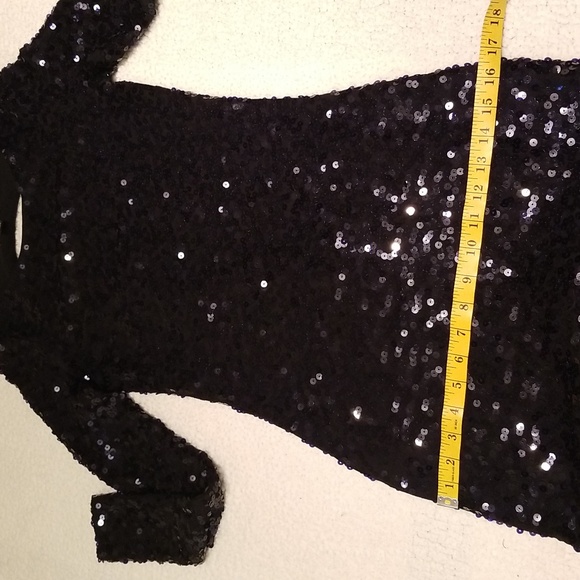 Le Chateau Sequined Keyhole Cut-out Bodycon Dress / Sz XXS / Eggplant Colour - Picture 16 of 17